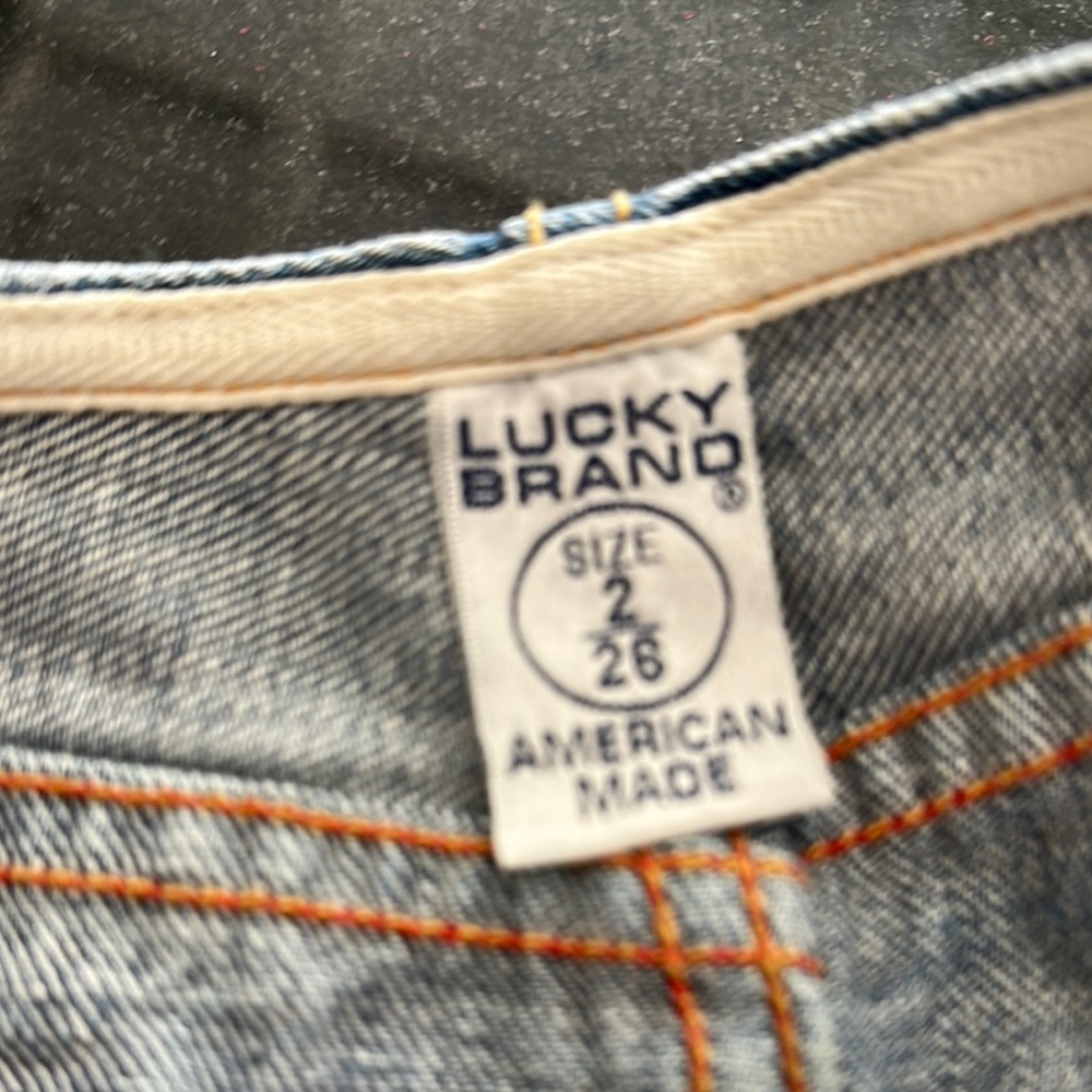 Lucky Brand Blue Denim Jean Skirt with Contrast Stitching size 2